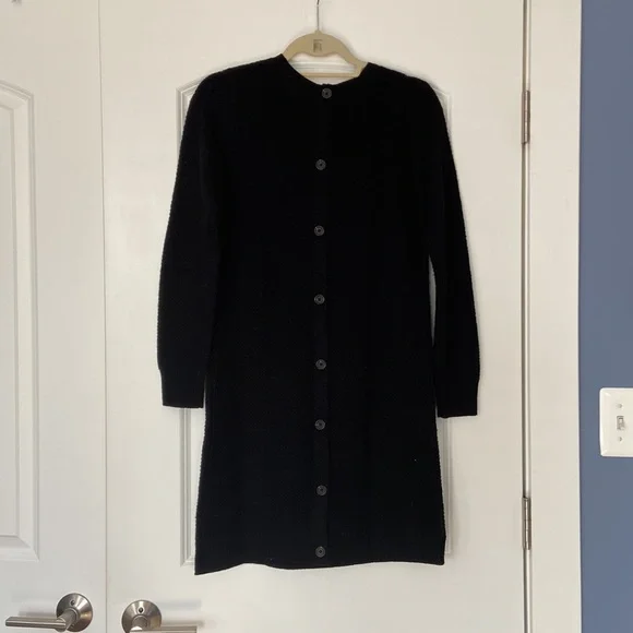 XS Black Madewell sweater dress with buttons down back - Picture 3 of 4